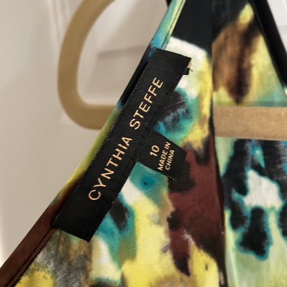 Cynthia Steffe Dress Flowers Green - Picture 9 of 11